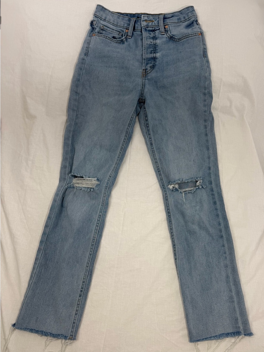 3/$30 Wild Fable High Waist Ripped Straight Jeans size 0